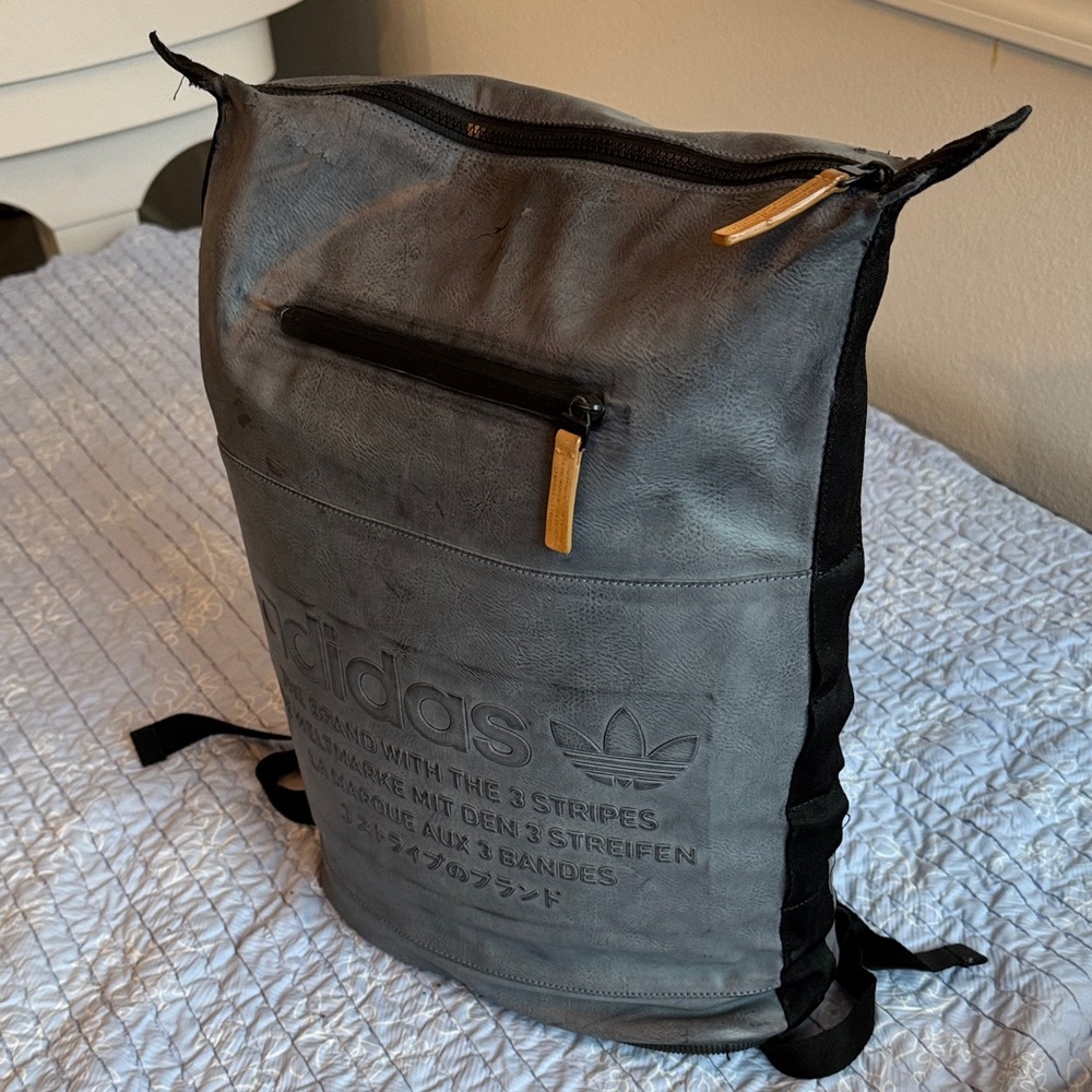 Adidas Gray and Black Men's Backpack
